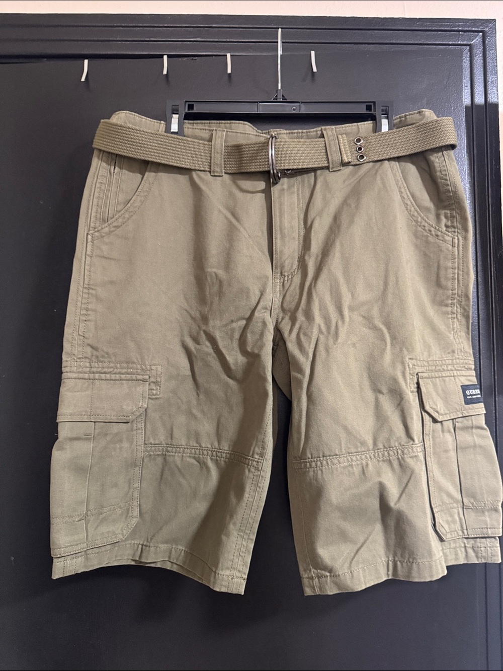 Carhartt Tan Cargo Shorts with Web Belt